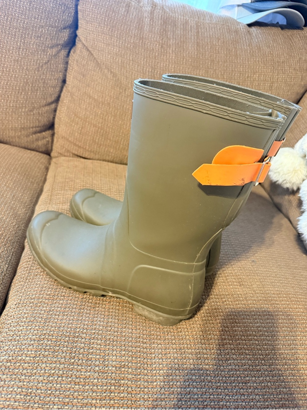 Hunter Olive Rubber Tall Rain Boots - Picture 4 of 4